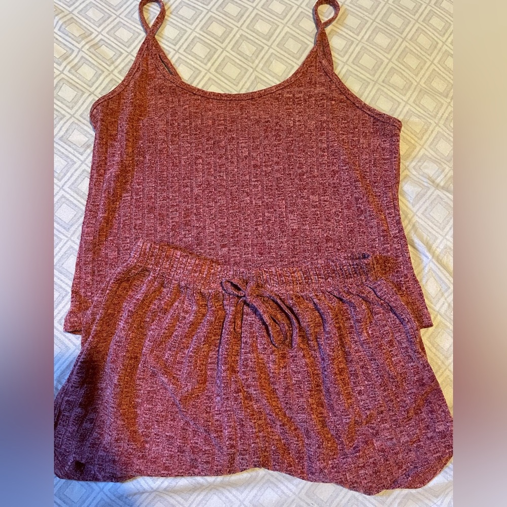 Pink pajamas set. Shorts and a tank top!